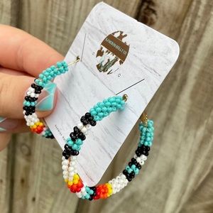 Beaded Hoop Earrings